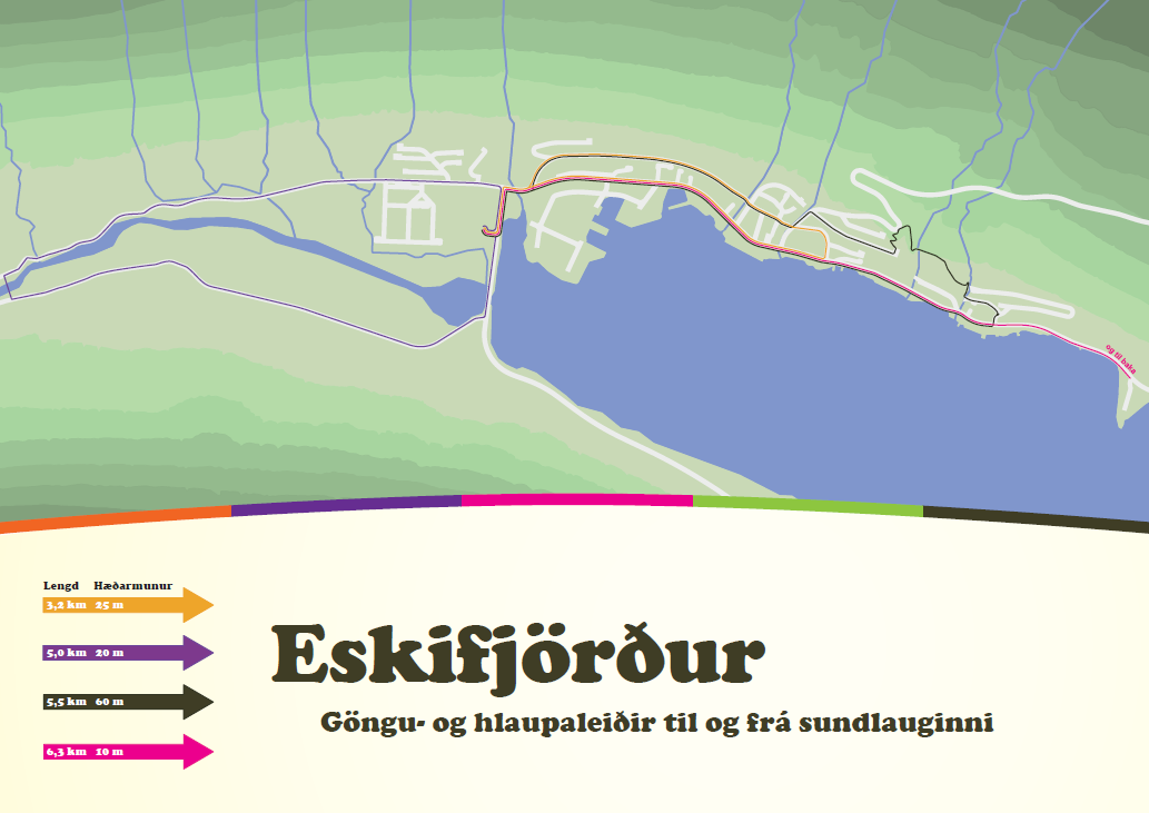 Göngu og hlaupaleiðir á Eskifirði